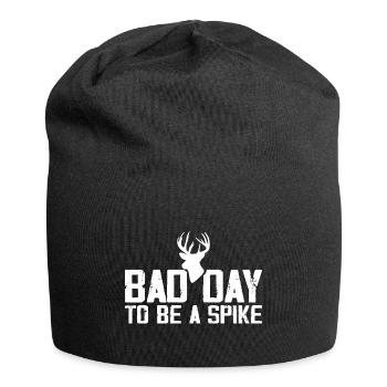 Bad Day to Be a Spike Hunter Hunting Deer - Jersey Beanie - black - Front