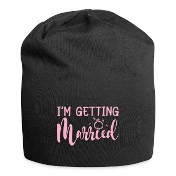 Je me marie Fête de fiançailles Cadeau de contrepartie - Bonnet en jersey - noir - Devant