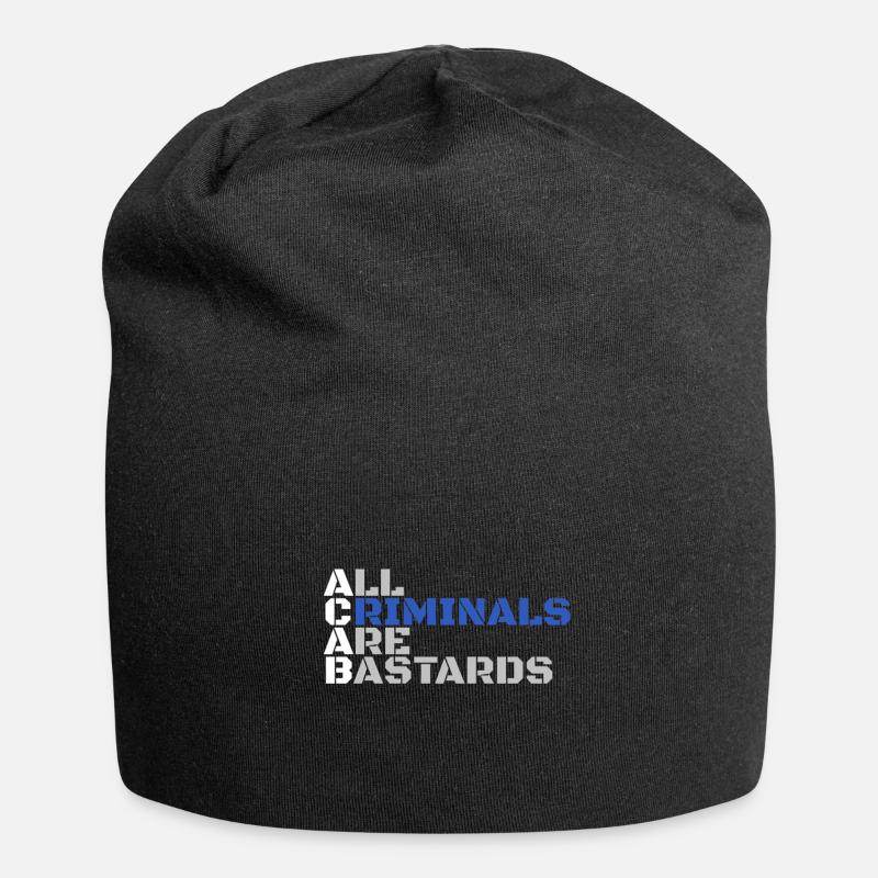 ACAB-Zitat - Jersey-Beanie - Schwarz