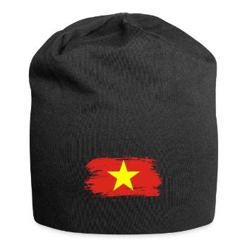 Vietnam Flag - Jersey Beanie - black - Front