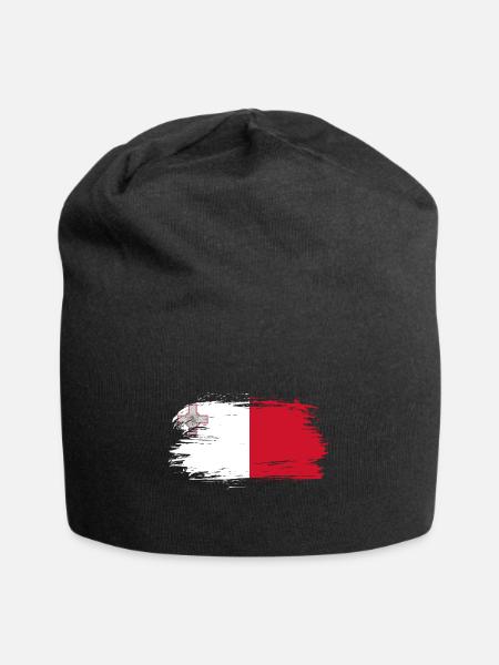Malta Flagge - Jersey-Beanie - Schwarz