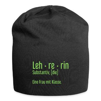Lehrerin Lehrerinnen Schule Pädagogin Unterricht - Jersey-Beanie - Schwarz - Vorne