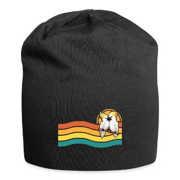 Couple cacatoès en Australie - Bonnet en jersey - noir - Devant