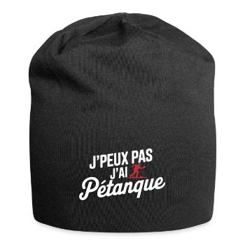 Ich kann nicht, ich habe Petanque - Jersey-Beanie - Schwarz - Vorne