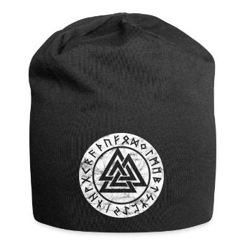 Valknut Vikings Odin Thor Symbole Vintage Signe - Bonnet en jersey - noir - Devant