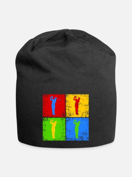 Golfeur golfeur golfeur pop art - Bonnet en jersey - noir