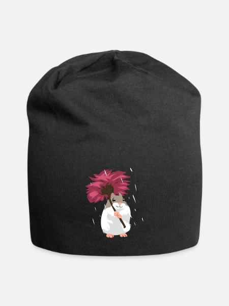 Hamster Löwenzahn Geschenk - Jersey-Beanie - Schwarz