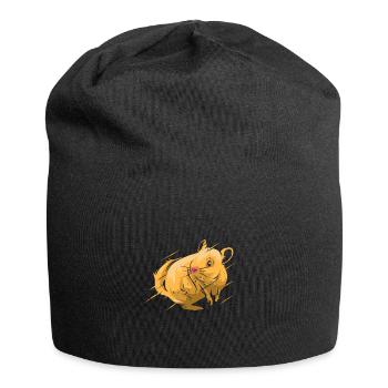 Chinchilla south america rodent pet gift - Jersey Beanie - black - Front