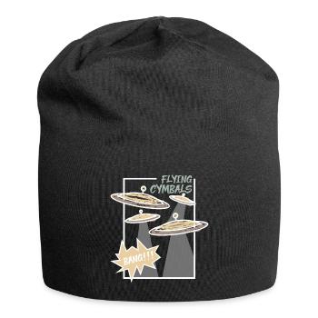 Trommel Becken Musik Geschenk - Jersey-Beanie - Schwarz - Vorne