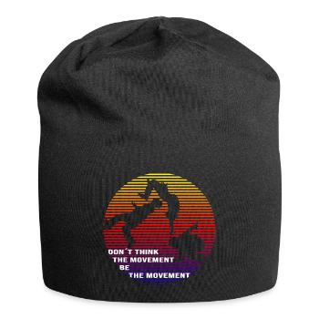 Parkour Backflip - Jersey-Beanie - Schwarz - Vorne
