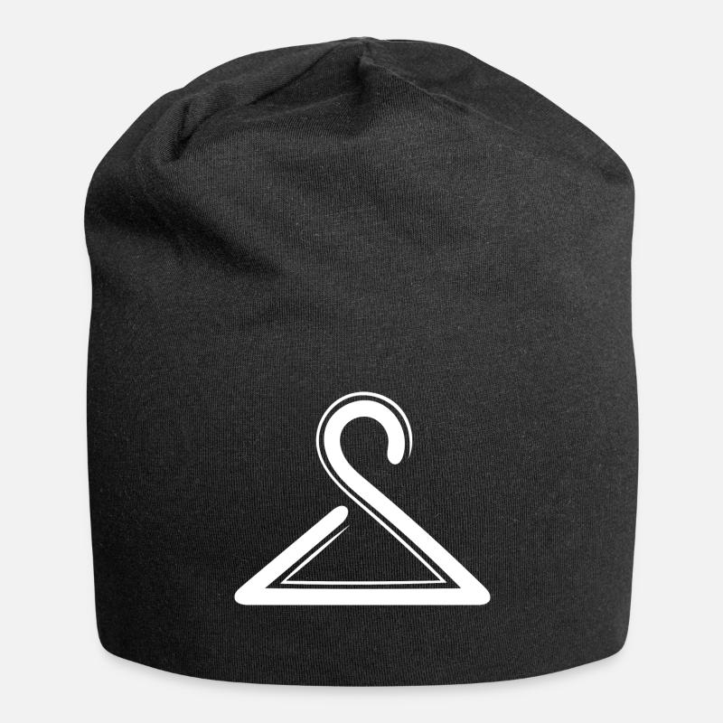 Kleiderbügel - Jersey-Beanie - Schwarz