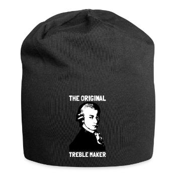 Mozart image musique noir blanc cadeau - Bonnet en jersey - noir - Devant