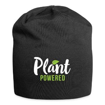 Pflanzen basiert Vegan Lecker Essen Gemüse Cool - Jersey-Beanie - Schwarz - Vorne