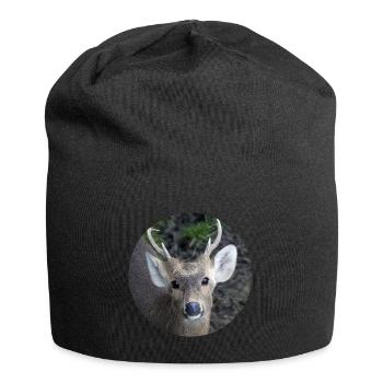 Deer Fawn Deer Deer Reindeer - Jersey Beanie - black - Front