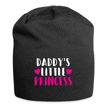 Papa petite princesse coeur fille cadeau - Bonnet en jersey - noir - Devant