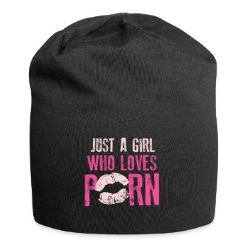 Porn Girl Girl Woman - Jersey Beanie - black - Front