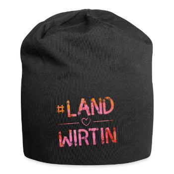 Landwirtin herz hashtag bunt - Jersey-Beanie - Schwarz - Vorne
