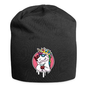 Einhorn party - Jersey-Beanie - Schwarz - Vorne