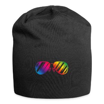 colorful sunglasses - Jersey Beanie - black - Front