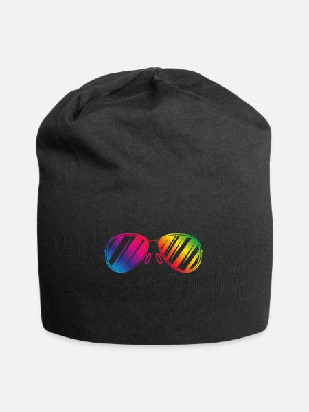 sonnenbrille bunt - Jersey-Beanie - Schwarz