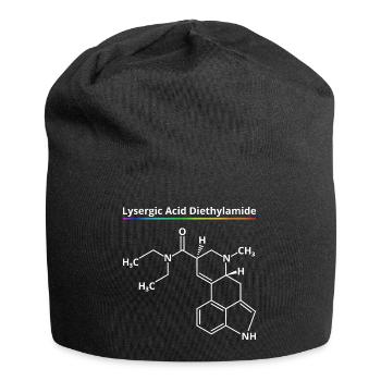 LSD Molekül Bicycle Day Acid Chemie Drogen Droge - Jersey-Beanie - Schwarz - Vorne