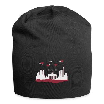 Berlin air - Berlin skyline with love balloons - Jersey Beanie - black - Front