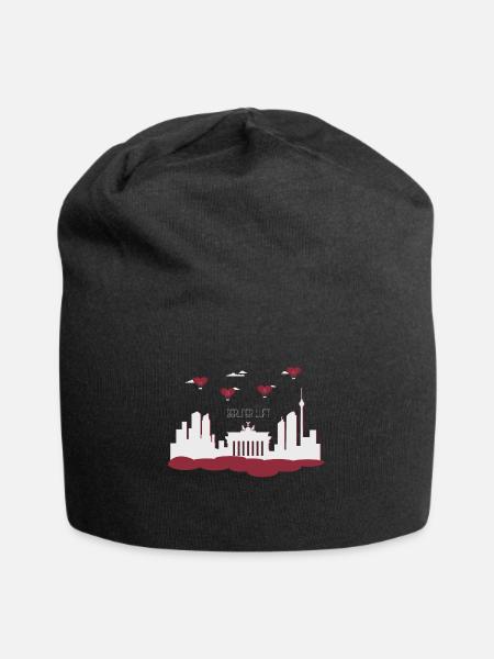 Berliner Luft - Berliner Skyline mit Love Ballons - Jersey-Beanie - Schwarz