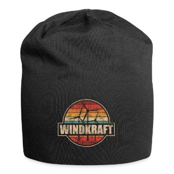 Windenergie Windkraft Windkraftanlage Kraftwerk - Jersey-Beanie - Schwarz - Vorne