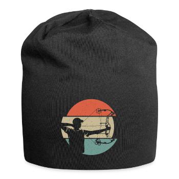 Bogenschießen Bogenschütze Compoundbogen Bogen - Jersey-Beanie - Schwarz - Vorne