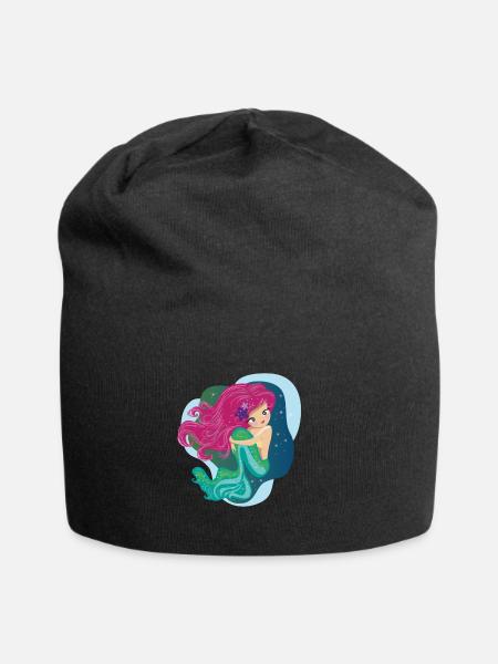 Mermaid - Jersey-Beanie - Schwarz