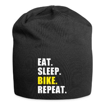 Eat Sleep Bike Wiederholen - Jersey-Beanie - Schwarz - Vorne
