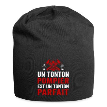 Un tonton pompier est un tonton parfait - Bonnet en jersey - noir - Devant