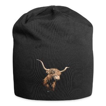 Bronko55 No.53 – Taureau - Bonnet en jersey - noir - Devant