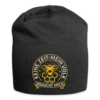Imker Geschenkidee Biene Bienen Wabe Bienenvolk - Jersey-Beanie - Schwarz - Vorne