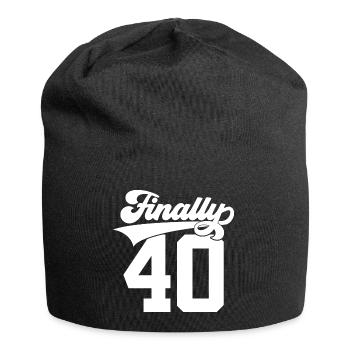 40E ANNIVERSAIRE FINALLY 40 ENFIN 40 - Bonnet en jersey - noir - Devant