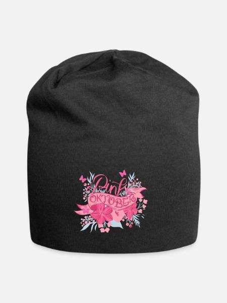 Rosa Oktober - Jersey-Beanie - Schwarz