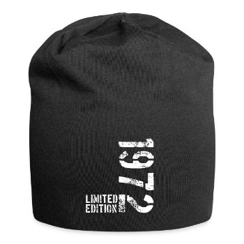 Limited Edition 1972 - 50. Geburtstag Used Look - Jersey-Beanie - Schwarz - Vorne