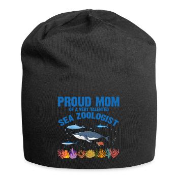 Fière Maman Océan Zooologiste Zooologie Mer - Bonnet en jersey - noir - Devant