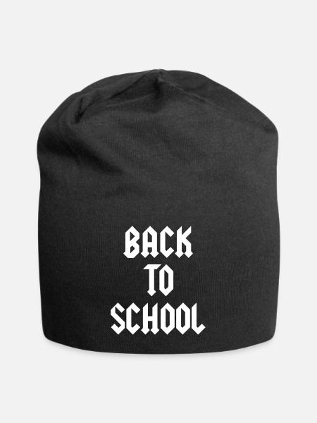 Back To School Schulanfang Schulbeginn - Jersey-Beanie - Schwarz