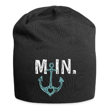 Moin Anker Seefahrt Design Geschenkidee - Jersey-Beanie - Schwarz - Vorne