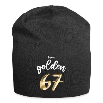 67 years 67th birthday 1967 vintage gift - Jersey Beanie - charcoal grey - Front