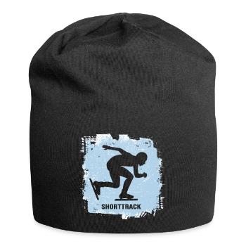 patinage de vitesse sur courte piste - Bonnet en jersey - noir - Devant