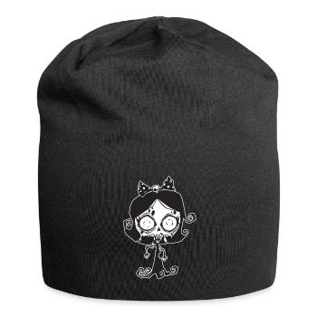 Vampir-Zombie - Jersey-Beanie - Schwarz - Vorne