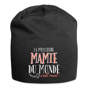 La meilleure mamie du monde c'est moi. - Bonnet en jersey - noir - Devant