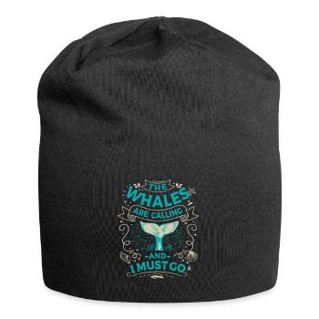 Drôle de baleine, mammifère marin d’observation des baleines - Bonnet en jersey - noir - Devant