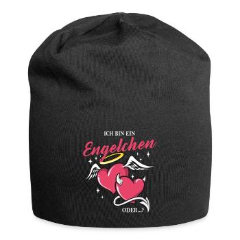 Rosenmontag Engelchen Teufelchen Fasching Karneval - Jersey-Beanie - Schwarz - Vorne