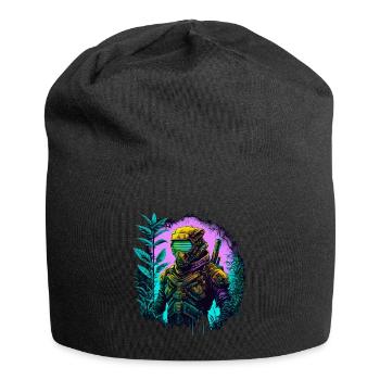Ninja Cyber Warrior Samurai Geschenk - Jersey-Beanie - Schwarz - Vorne