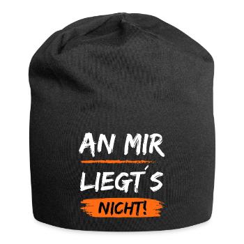 An mir liegt´s nicht - Lustiger Spruch - Jersey-Beanie - Schwarz - Vorne