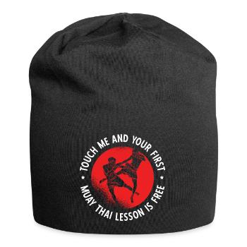 Thaiboxen Muay Thai - Jersey-Beanie - Schwarz - Vorne