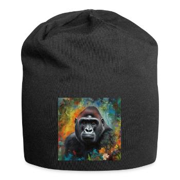 DER GORILLA IM DSCHUNGEL - Jersey-Beanie - Schwarz - Vorne